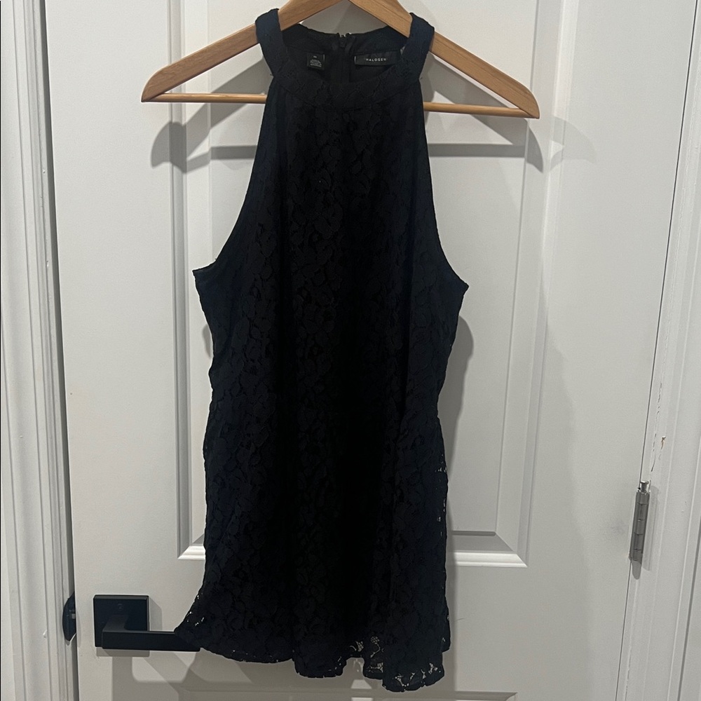 Halogen Black Lace‎ Halter Top, Size Medium - Picture 5 of 5